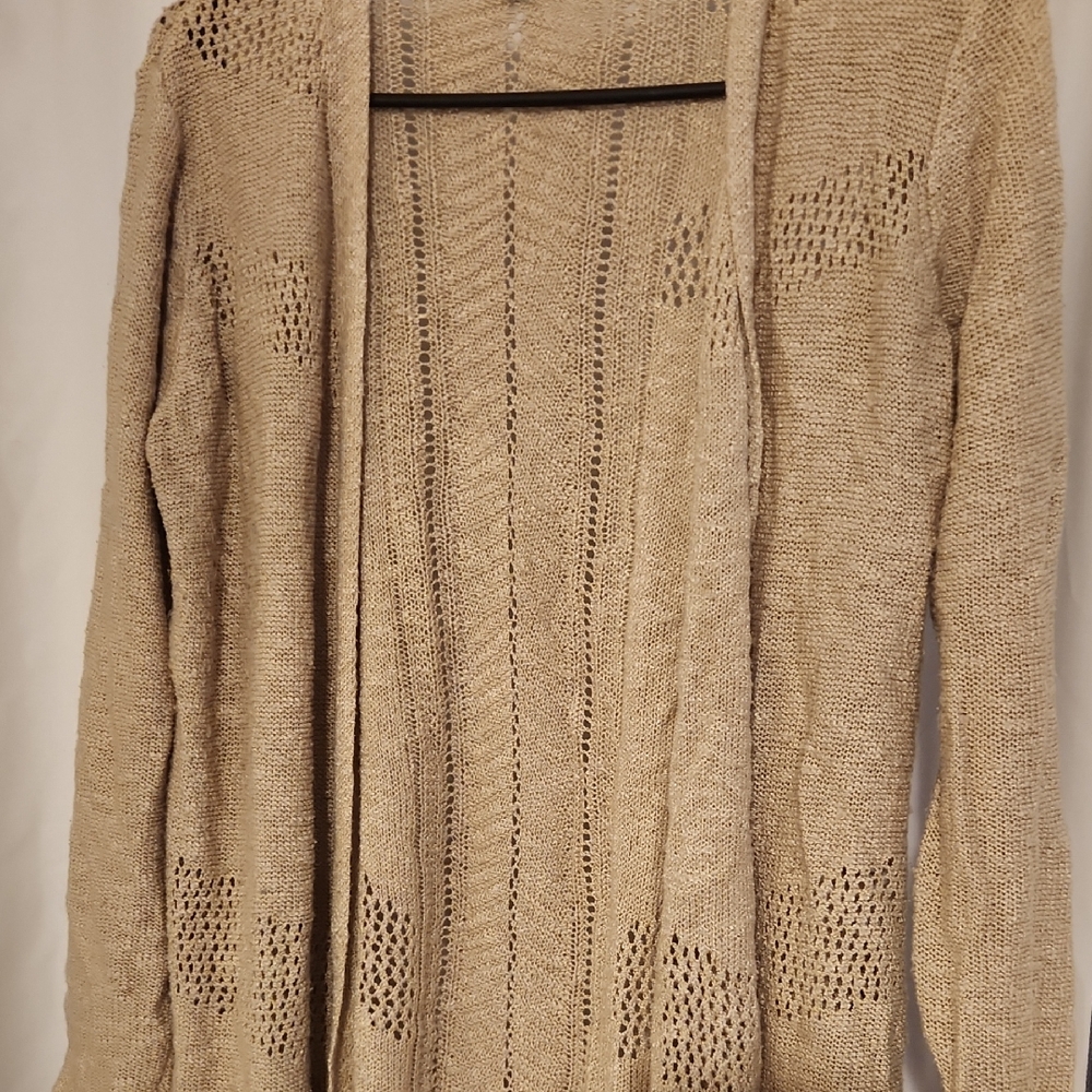 Elegant Beige Knit Cardigan